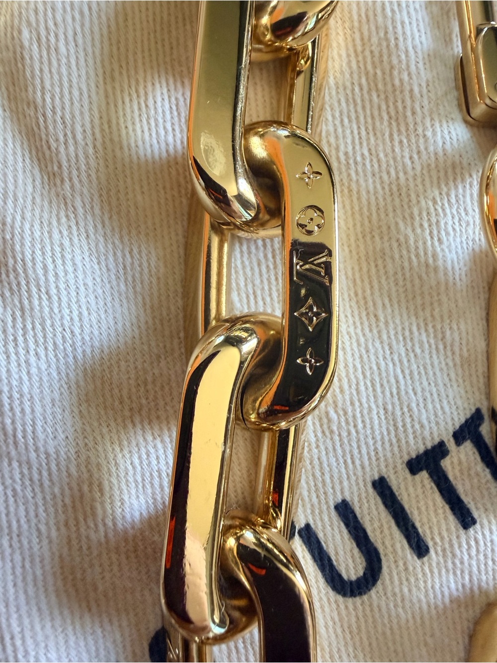 Louis Vuitton Coussin Gold Chain Strap Monogram Chunky Links w Box & Dust Bag - Picture 5 of 8